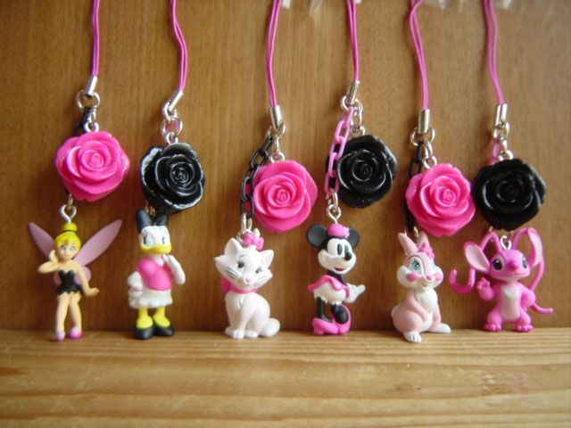 ♯Fsa14Dzディズニーチャーミングローズストラップ全6種