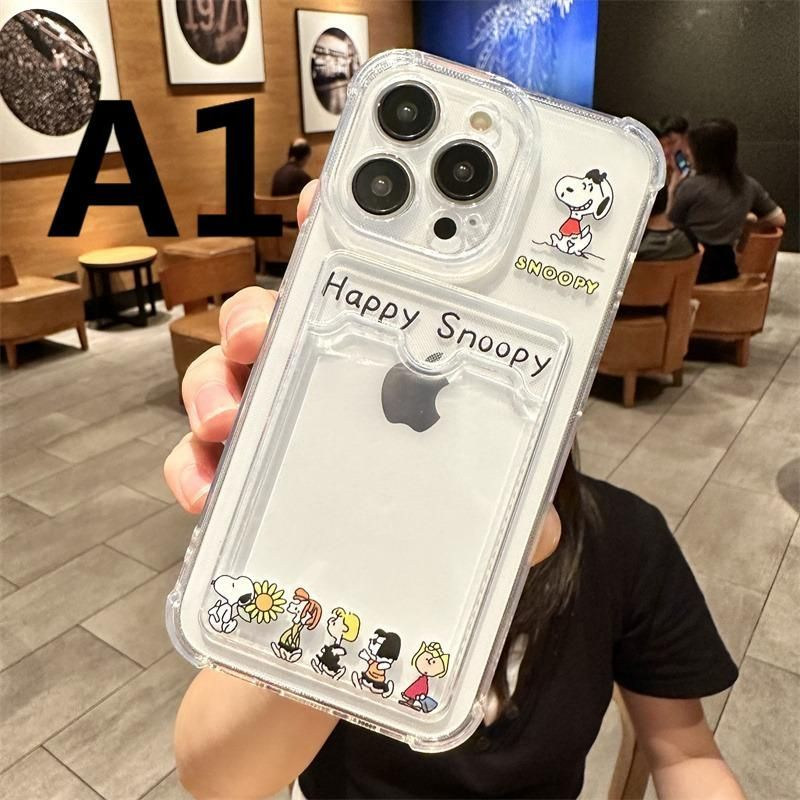 スヌーピー iphone16ケース  シリコンケース 背面カード収納 ss限定入荷