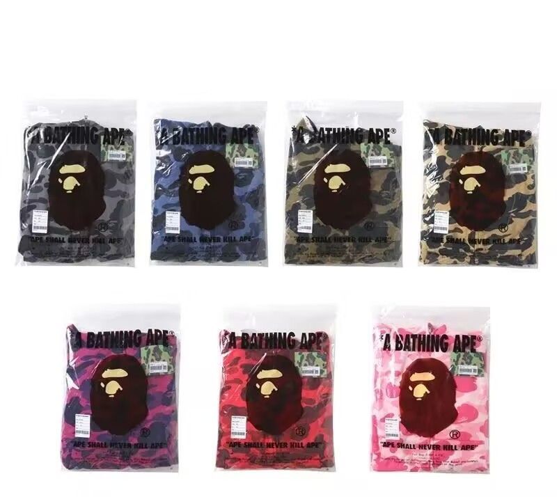 新品A BATHING APE アベイシングエイプ 長袖 トップス Sharkシャークパーカー 男女兼用 7色から撰択