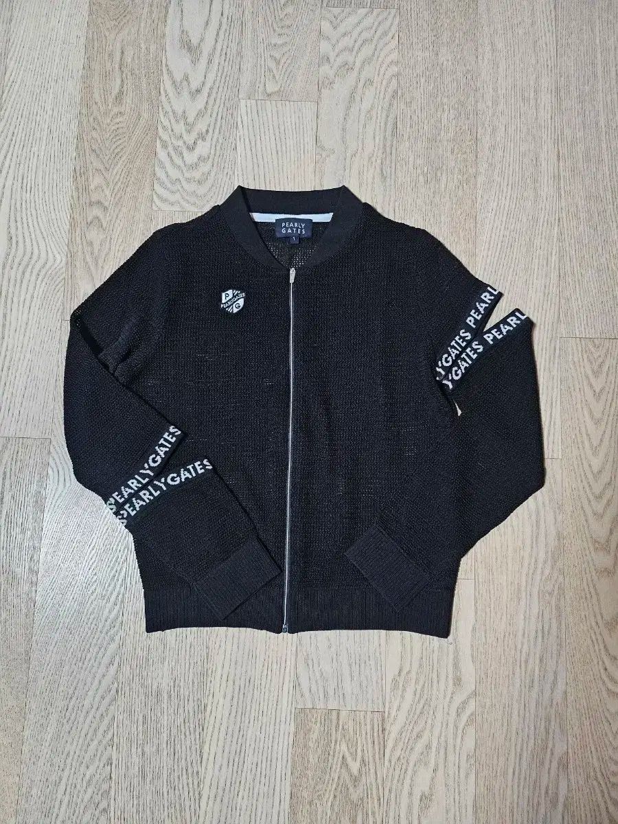 パーリーゲイツ ブラック ニット ジップアップ アウター 1