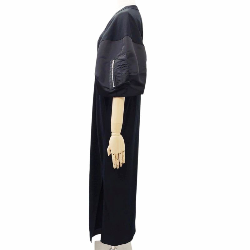 sacai サカイ ワンピース　タグあり サカイ sacai タグ付 24AW Nylon Twill x Cotton Jersey Dress