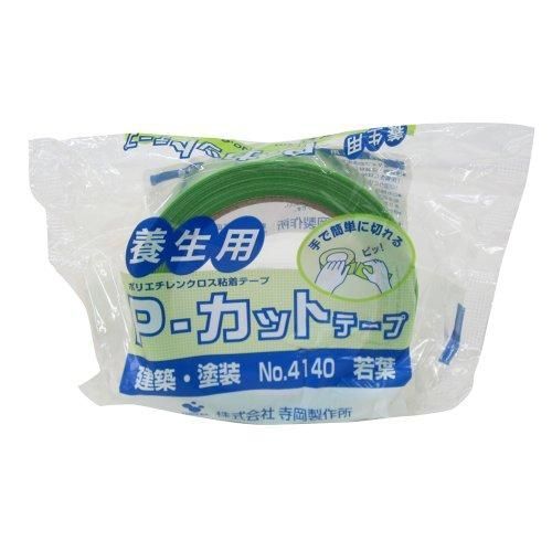 寺岡製作所 TERAOKA NO.4140 Pカットテープ 建築 塗装養生テープ 若葉 38ミリX25M 48巻入り