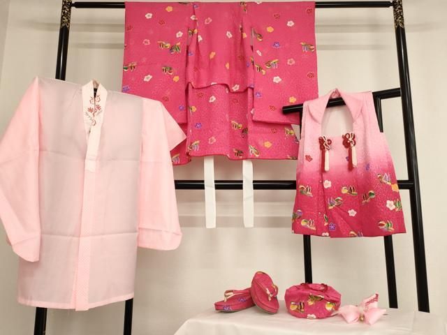 平和屋着物[]七五三 女の子 3歳 祝着 三つ身 長襦袢(半衿刺繍)・ 