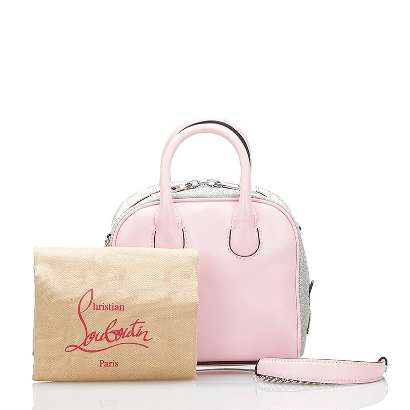 Christian Louboutin ピンクレザー ショルダーバッグ CHRISTIAN 