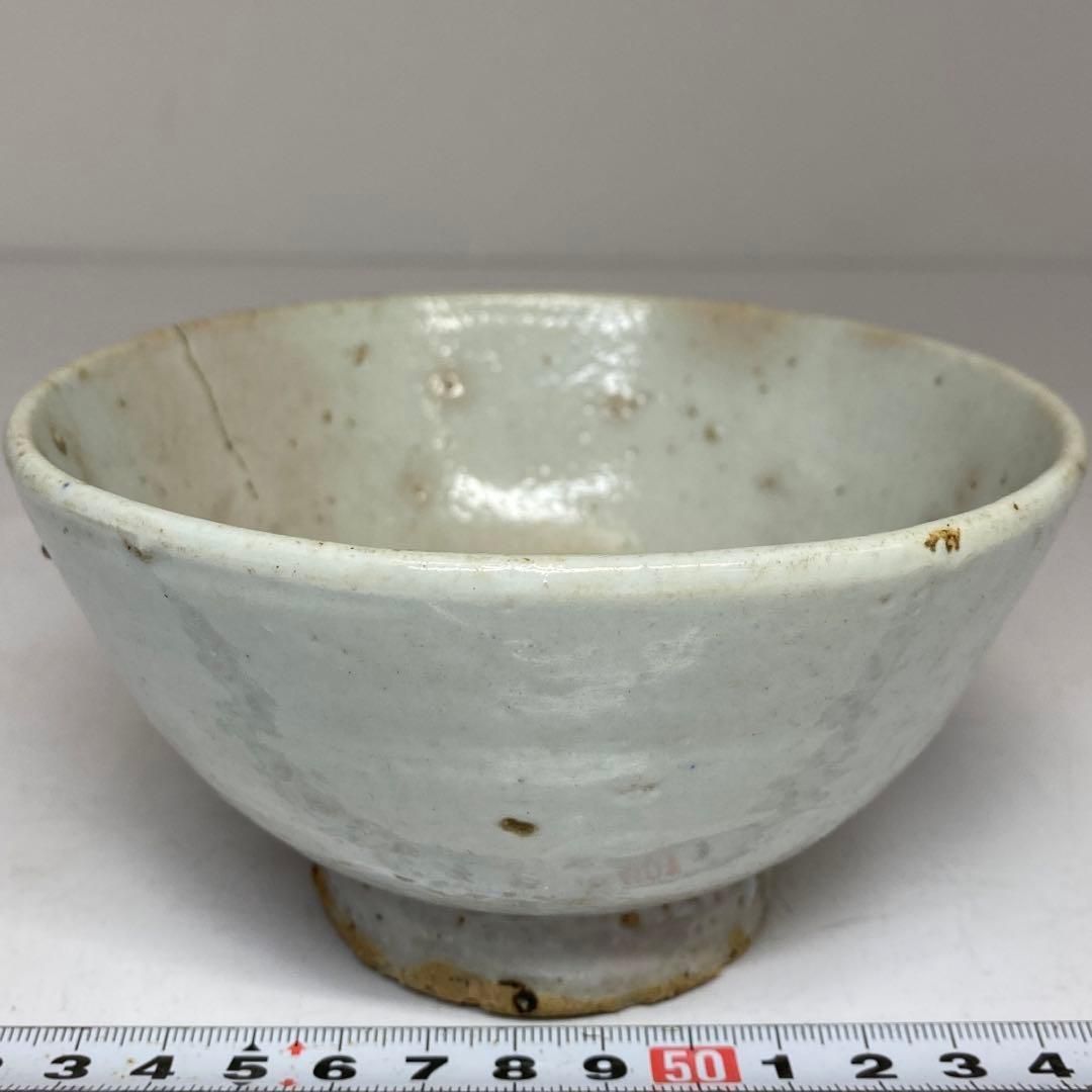 朝鮮古美術 李朝白磁茶碗 C 直径12.8cm 東H5-0903 タニチ