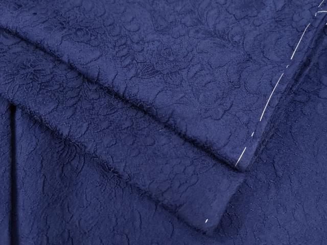 平和屋着物●上質な色無地 辻が花地紋 深紫色 正絹 CAAW8500yc