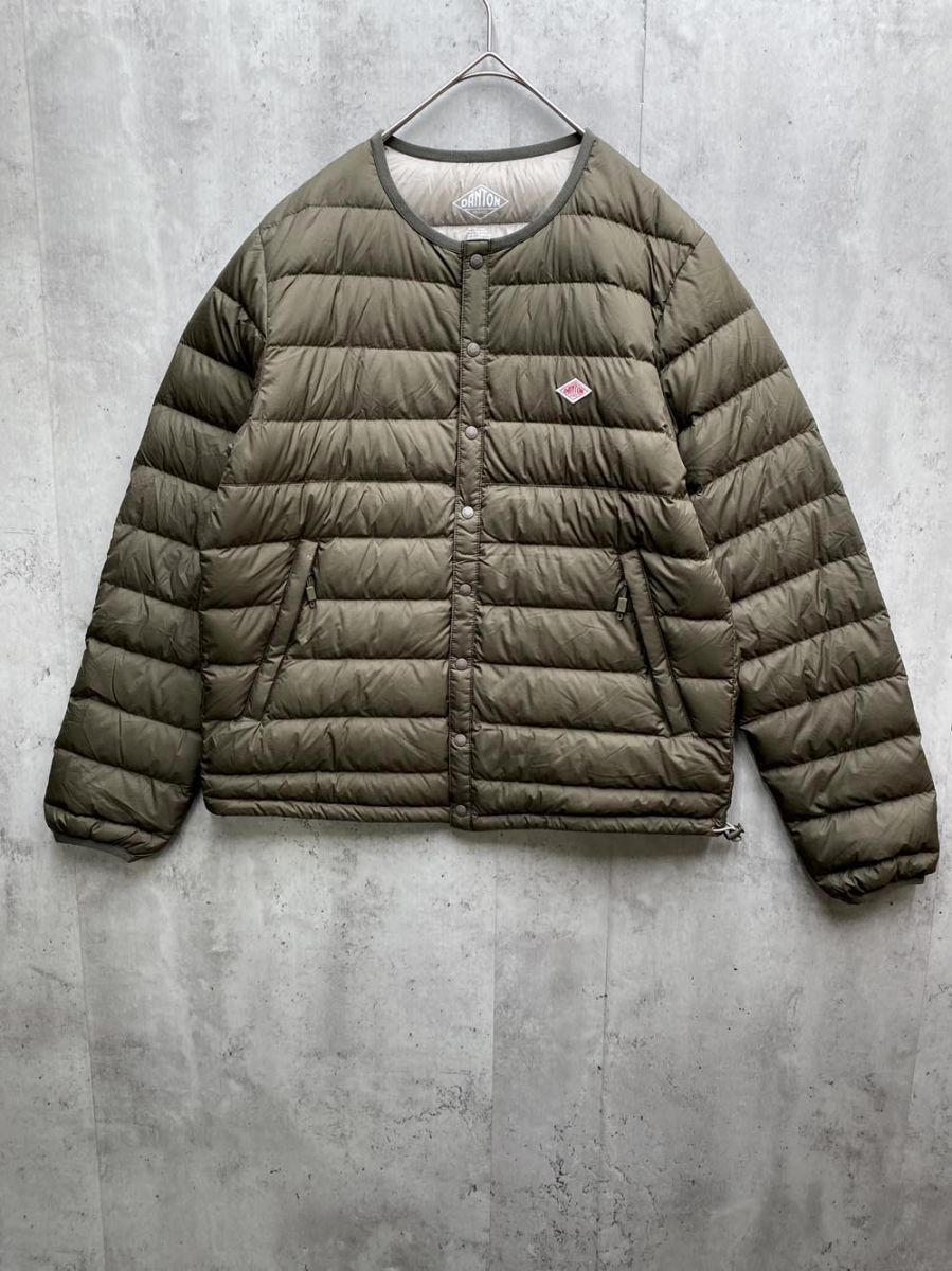 ダントン インナーダウンジャケットJD-8748 カーキ 36サイズ ダントン インナーダウンジャケットJD-8748 カーキ 36サイズ