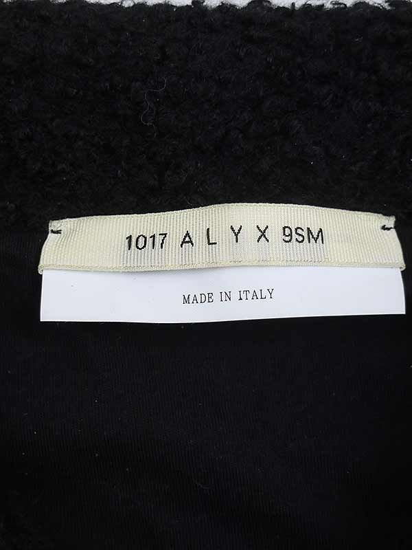 1017 ALYX 9SM アリクス 22AW ハーフジップ ボアプルオーバー ブラック 