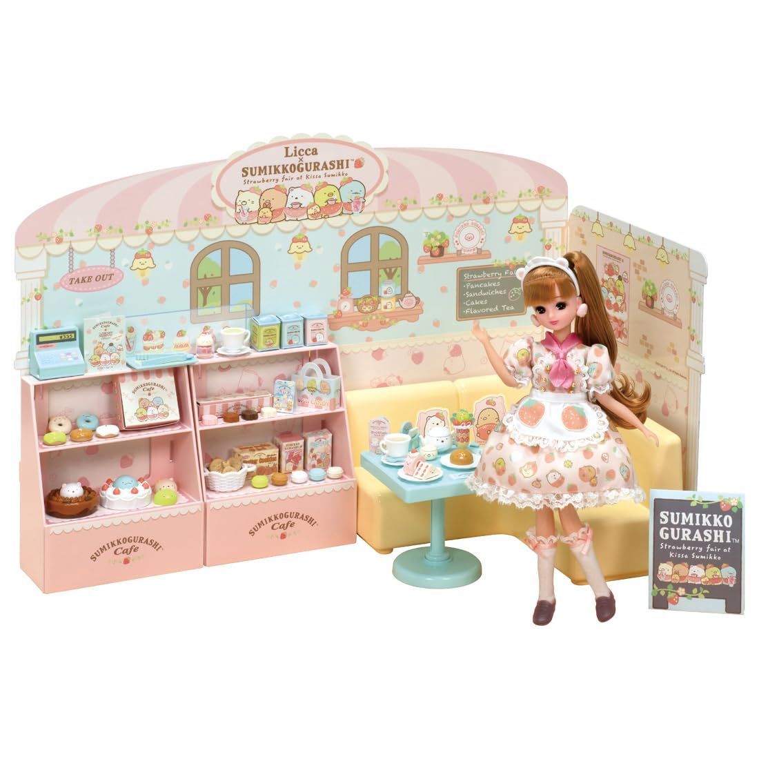 【特価セール】TOMY TAKARA Licca STマーク認証 玩具安全基準合格 3歳以上 おもちゃ おままごと お人形 着せ替え 』 すみっコぐらしカフェへようこそ! リカちゃん 『 タカラトミー
