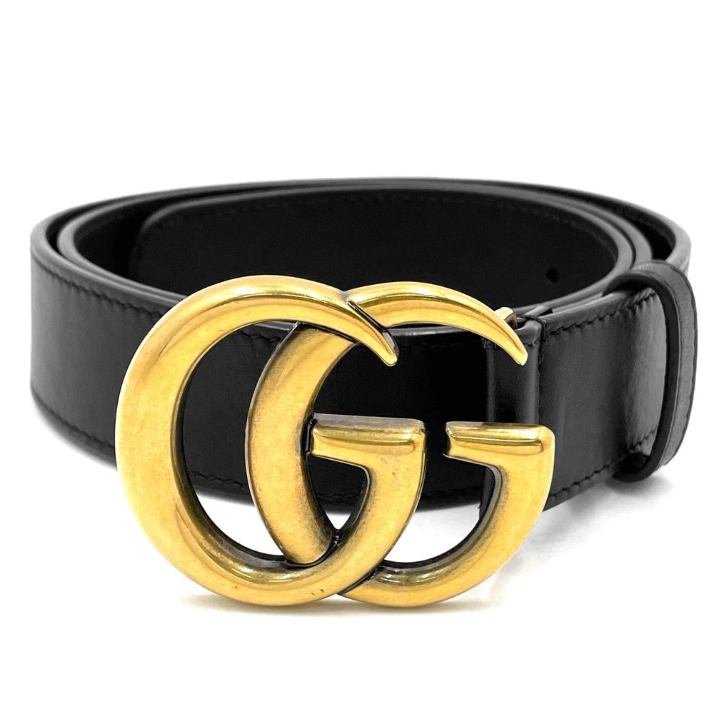 希少 美品 グッチ マーモント ダブル GG  ベルト 本革 ブラック 金 楽天市場】GUCCI(グッチ) GGマーモント リバーシブル ベルト
