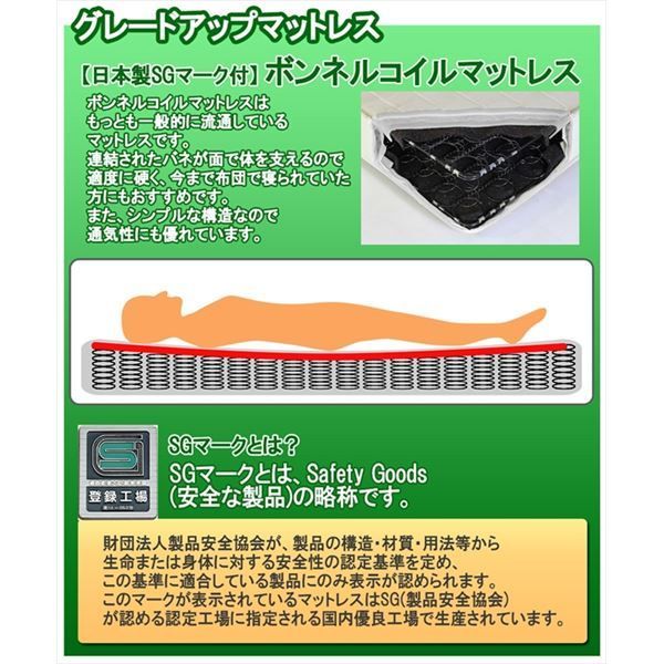 SD SGマーク国産ボンネルコイルマットレス付