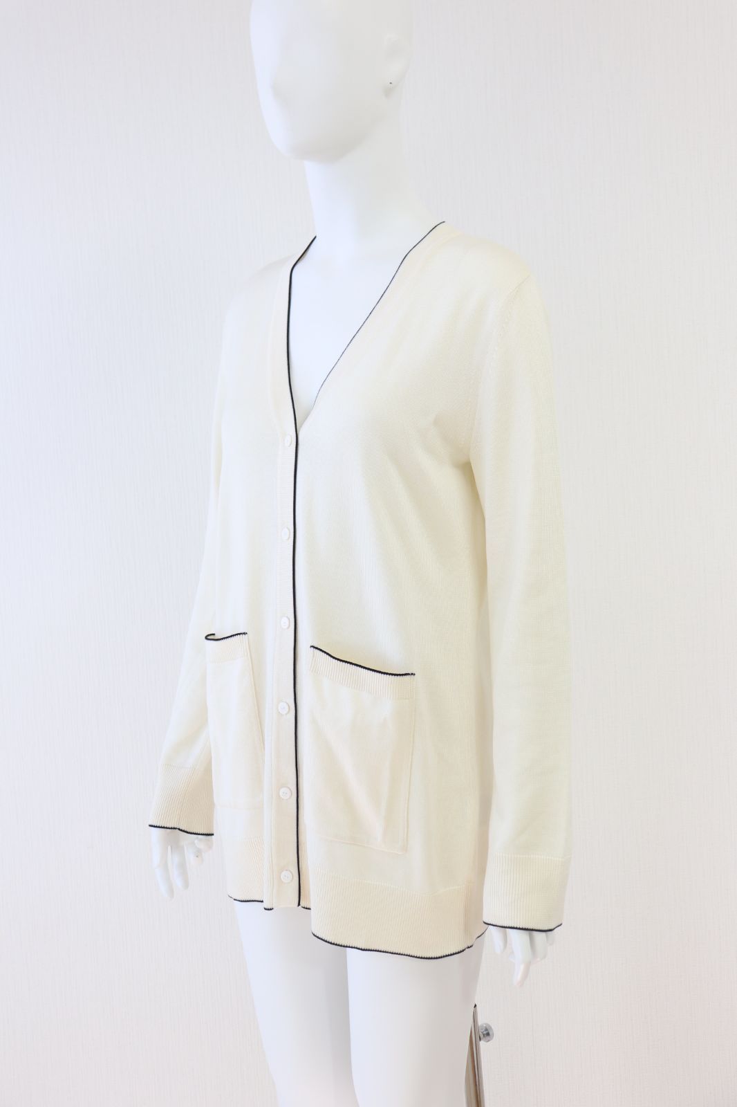 FOXEY シルクニットミドル丈カーディガン 40386 白 ホワイト 2019年商品 フォクシー