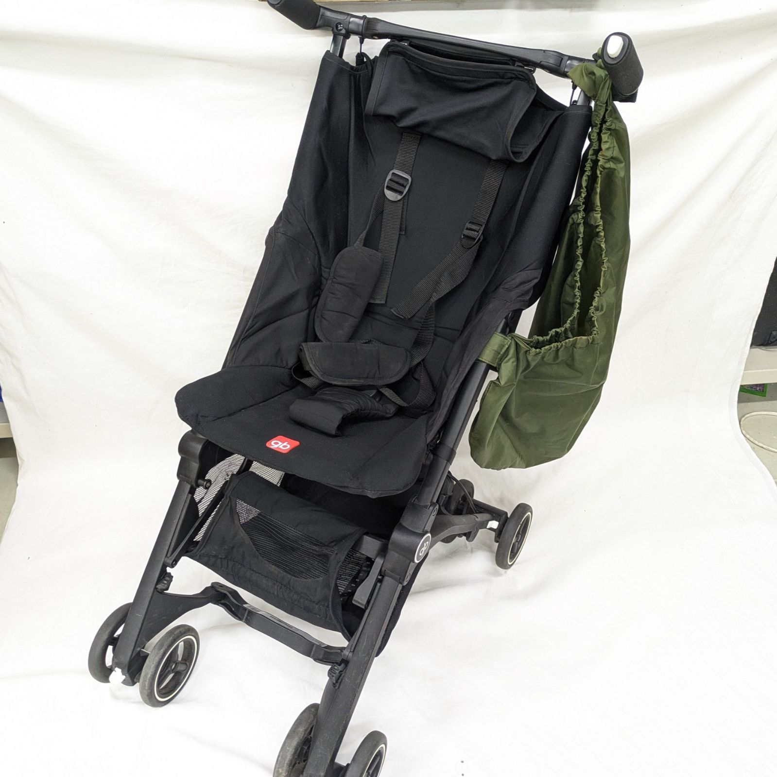 gb POCKIT JP 折りたたみ ベビーカー サテンブラック サイベックス
