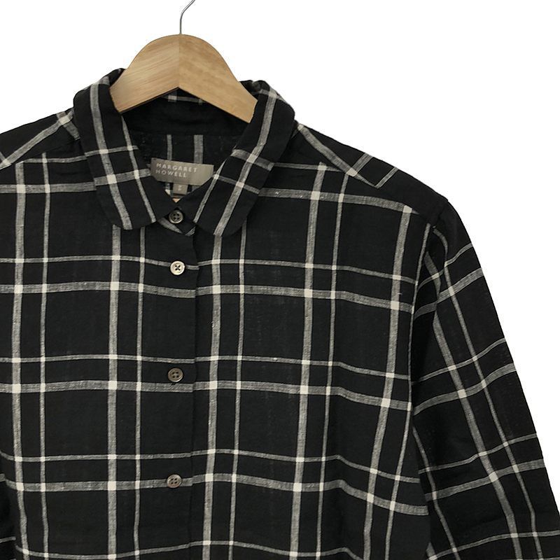 タグ付未使用品✨マーガレットハウエル 半袖シャツ チェック MARGARET HOWELL / マーガレットハウエル | ファインリネン