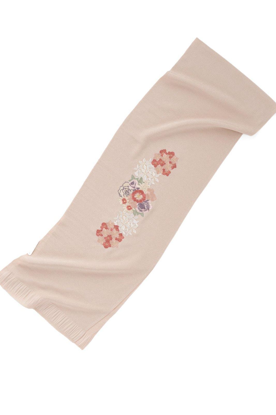 ゆりのはな 染の北川 九寸名古屋帯 友禅 紋織り 紬地 長尺 正絹 J604