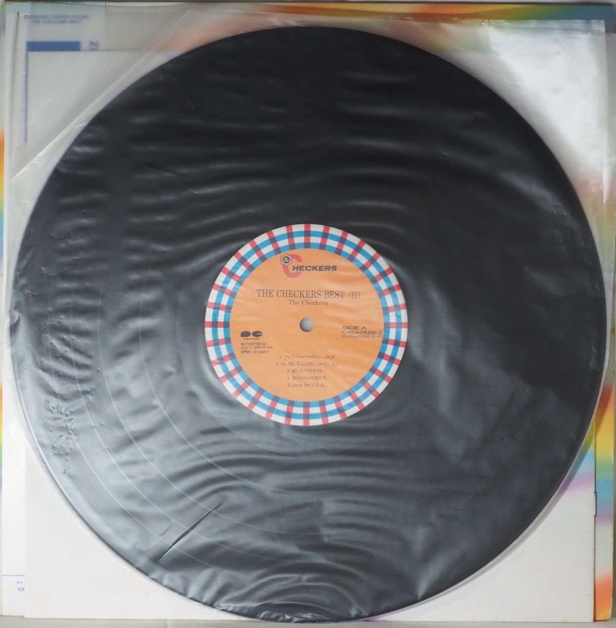 The Checkers/Bestレコード2LP チェッカーズベスト盤　サイン付 廃盤 非売品 帯付美品 CD「THE CHECKERS」チェッカーズ BEST