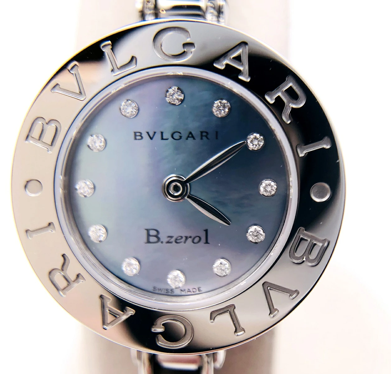 ブルガリ ビーゼロワン B-Zero1 青文字盤　ダイヤ　レディース　時計