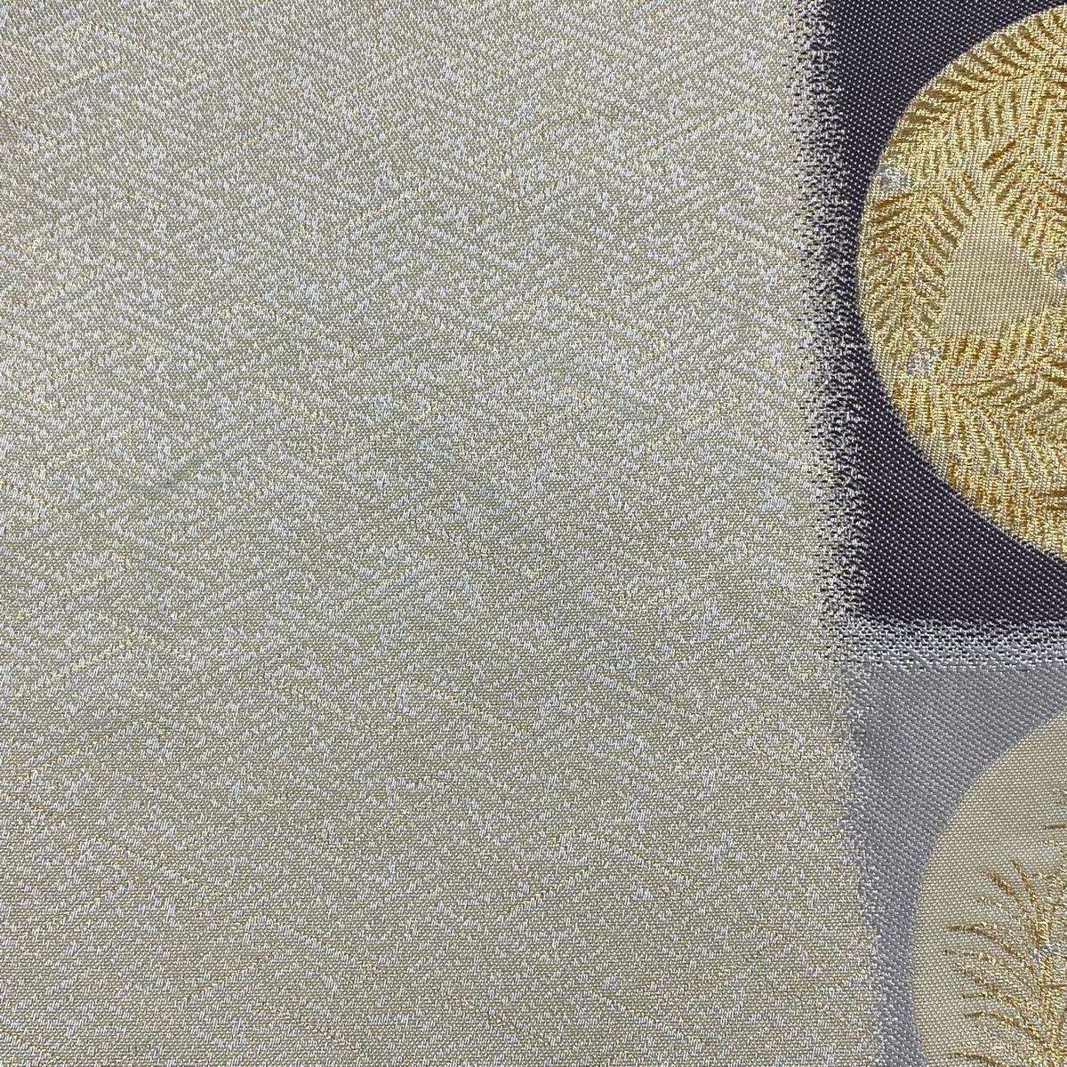 袋帯 秀品 若松 金銀糸 箔 灰茶 六通 正絹 【中古】 - メルカリ