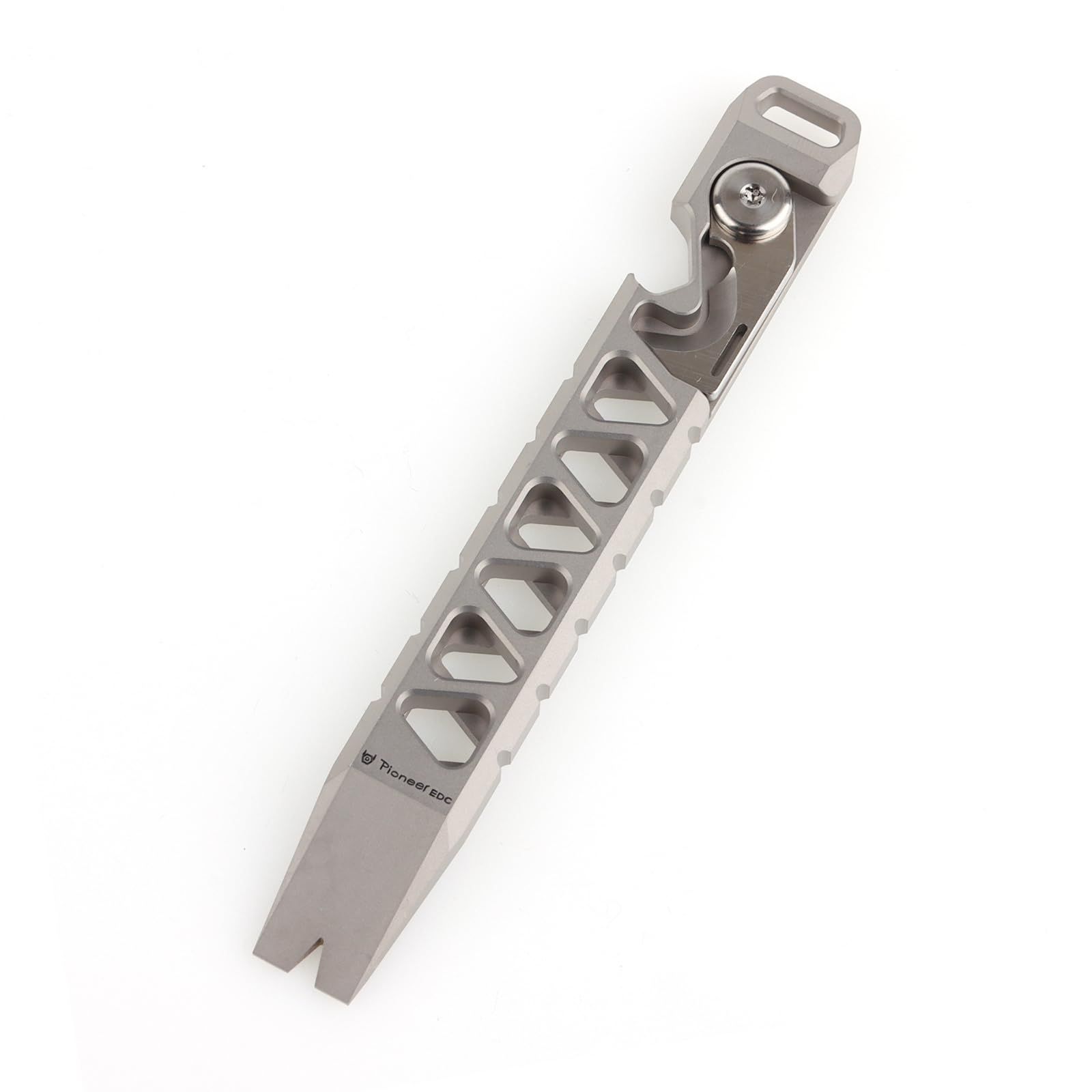 Hamansチタン EDC プライバー マルチツール クローバー 栓抜き ネイルプラー ポケットサイズ EDC マルチツール， QG04