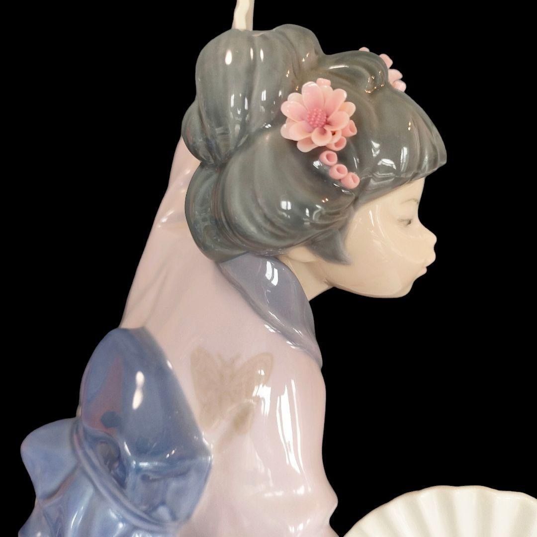 リヤドロ LLADRO 踊り子 着物 扇子 和装 舞い 陶器 芸者 人形 美品