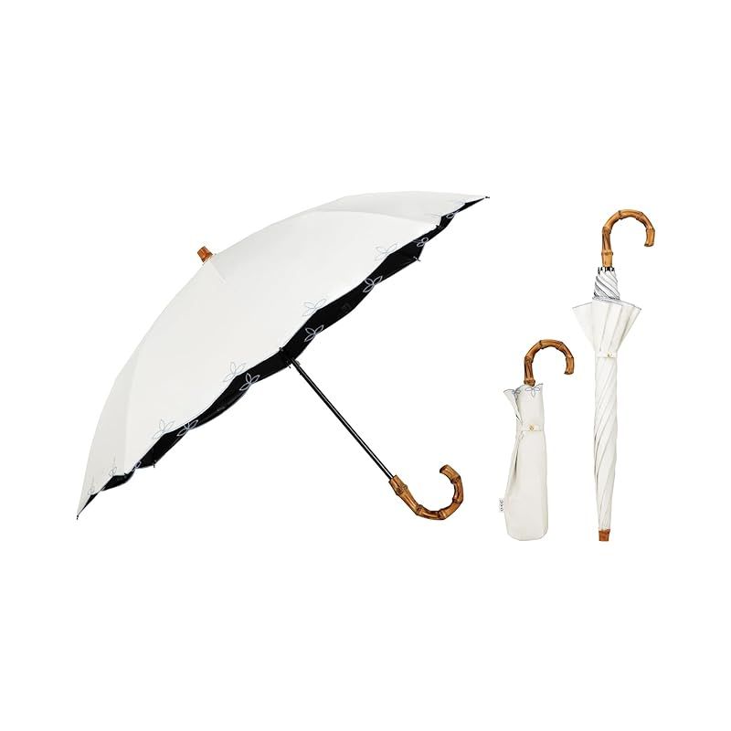 COKAGE+ ジャンプ式2段折りたたみ傘 ホワイト COKAGE+ ジャンプ式2段