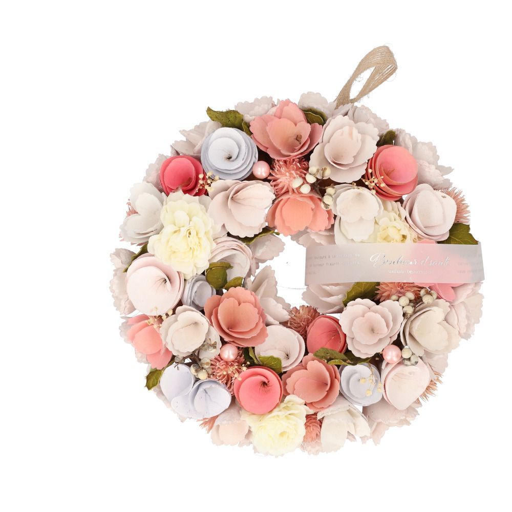 34.ジョリリース  ナチュラル リース Mサイズ リース 玄関 春 オールシーズン インテリア 雑貨 造花 玄関飾り フェイクフラワー チュラルリース Mサイズ おしゃれ かわいい 母の日 贈り物 ギフ