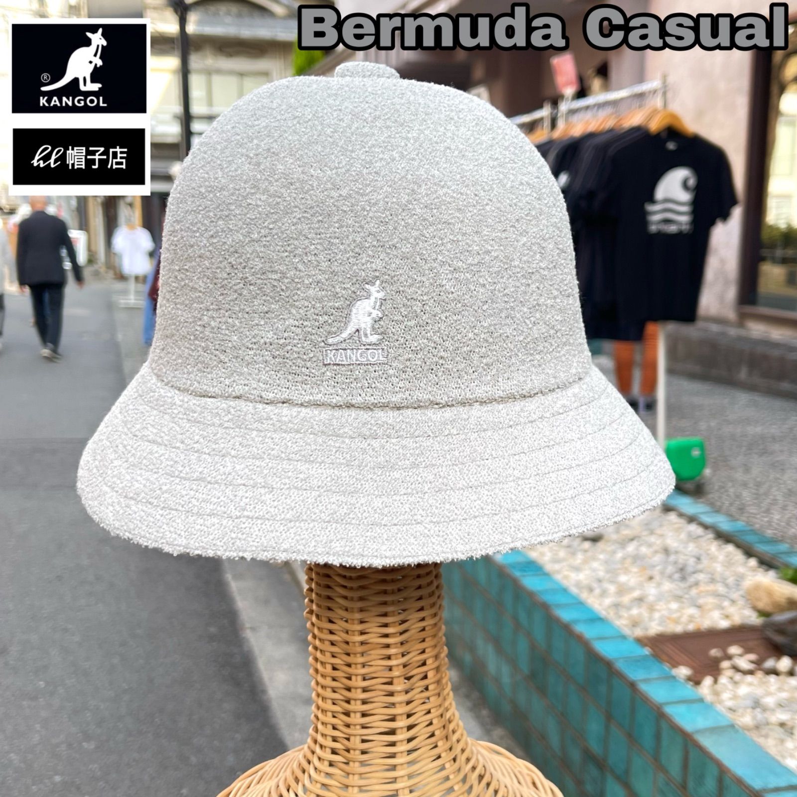 Newカラー⭐️　KANGOL　Bermuda Casual　ベル型ハット　ライトグレー系　サイズ展開あり