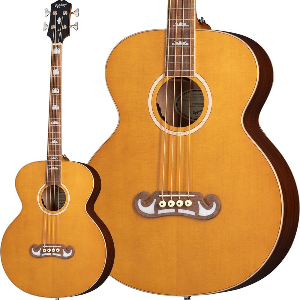 Epiphone El Capitan J-200 Studio Bass Aged Vintage Natural Fishman プリアンプ搭載エ コベース 本数