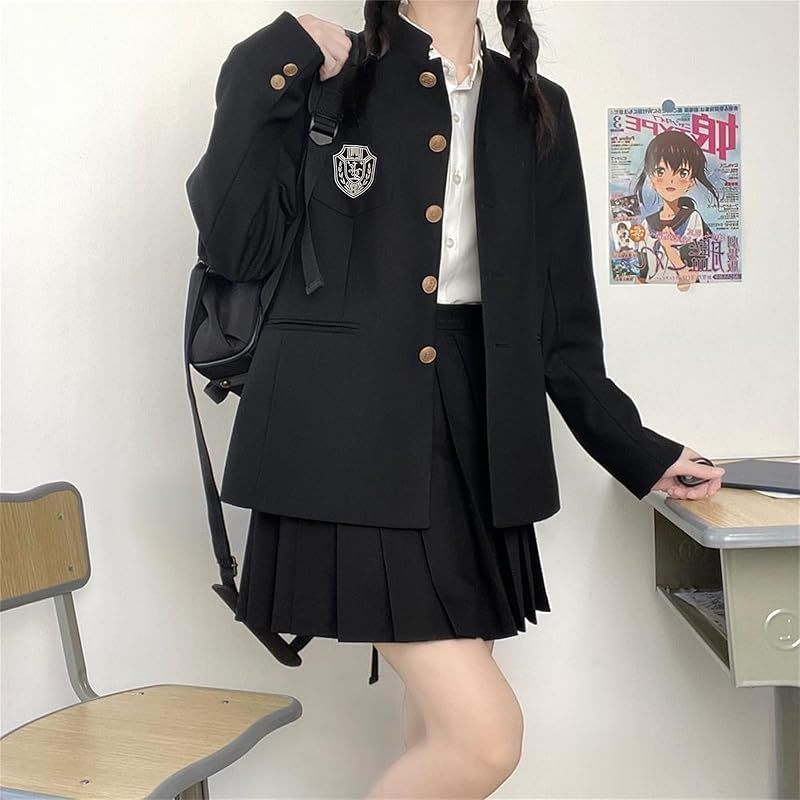 Sivrusn 制服 コスプレ 学ラン 詰襟 ブレザー 女子高校生 学生服 なんちゃって制服 スカート 学ラン コスチューム レディース 仮装 女子せいふく イベント パーティー 学園祭 文化祭 卒業式 入学式 black2 2XL 0 WWW_USTAUSTRALIA_COM_AU