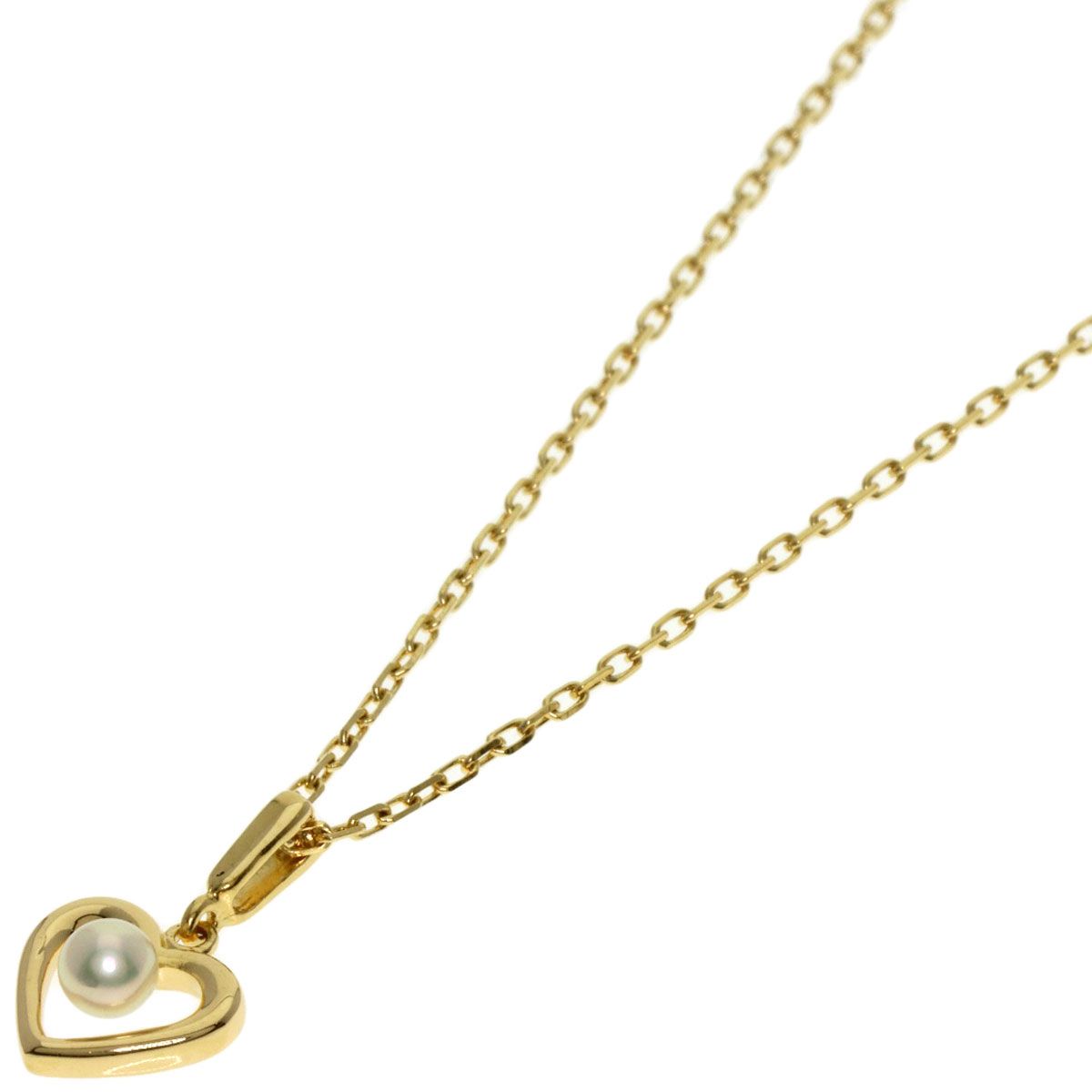 MIKIMOTO ミキモト パール 真珠 ハートモチーフ ネックレス