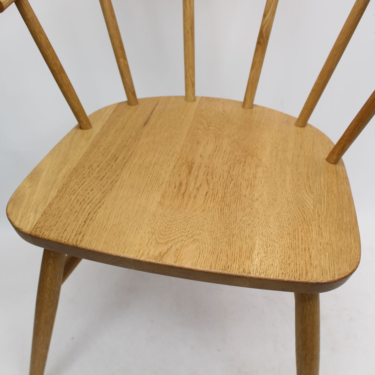 IS644)【美品】無印良品 MUJI : オーク材アームチェア・丸脚