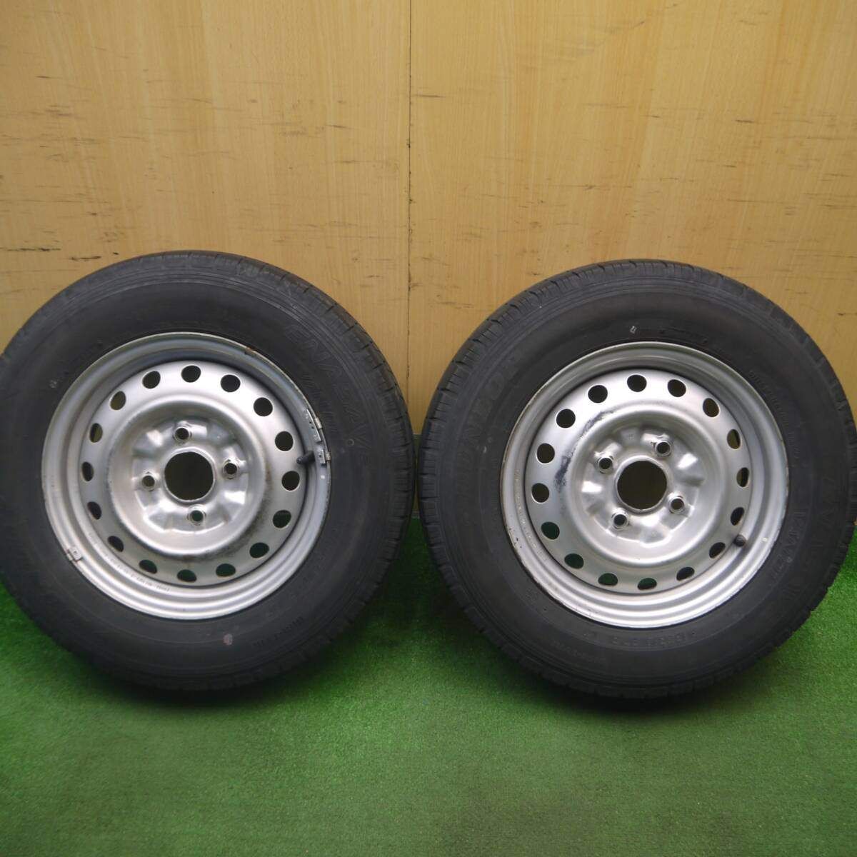 2本価格 165R14 8PR ダンロップ エナセーブ VAN01 スチール ホイール 14インチ PCD114.3|4H 5020507Hノ