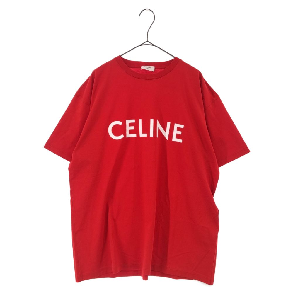 CELINE (セリーヌ) 21SS by Hedi Slimane Loose Fit Logo T-shirt エディスリマン  ルーズフィットロゴプリント半袖Tシャツ クルーネックカットソー 2X681501F