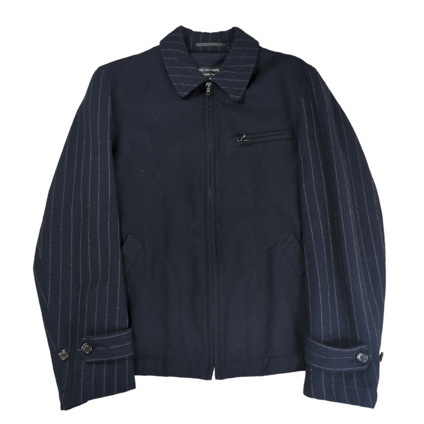 【希少】コムデギャルソンオムプリュス 96AW ウール ボンバージャケット M COMME des GARCONS HOMME PLUS 1997AW バイアス期 ウール