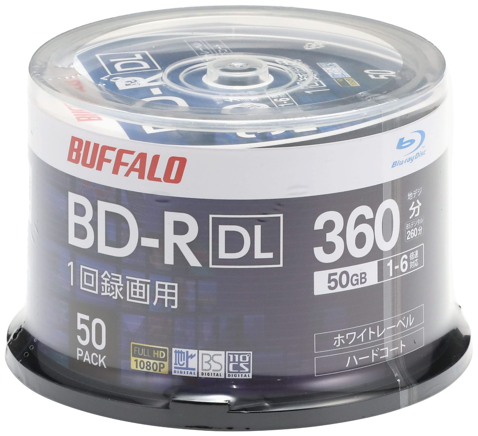 人気商品】 バッファロー ブルーレイディスク BD-R DL 1回録画用 50GB