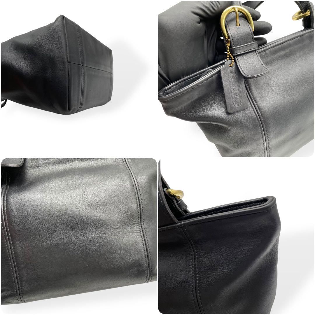 極美品　コーチ　オールドコーチ　トートバッグ　ブラック　レザー　4133 極美品 COACH オールドコーチ レザー トートバッグ ブラック