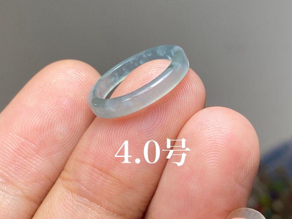 L12-53 氷種 ピンキーリング 4.0号 天然グアテマラ産 A貨 本翡翠
