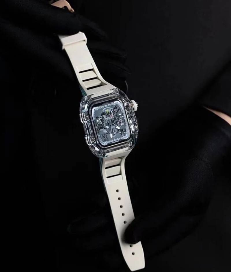 AppleWatchカバーケース 脱着 簡単 保護 カスタム ベルト ラバー バンド 49ｍｍ Ultra ウルトラ アップルウォッチ対応