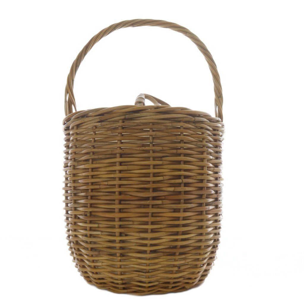 マニプリ manipuri かごバッグ バスケット ハンドバッグ ワンハンドル 天然草木持ち手 ブラウン YO14