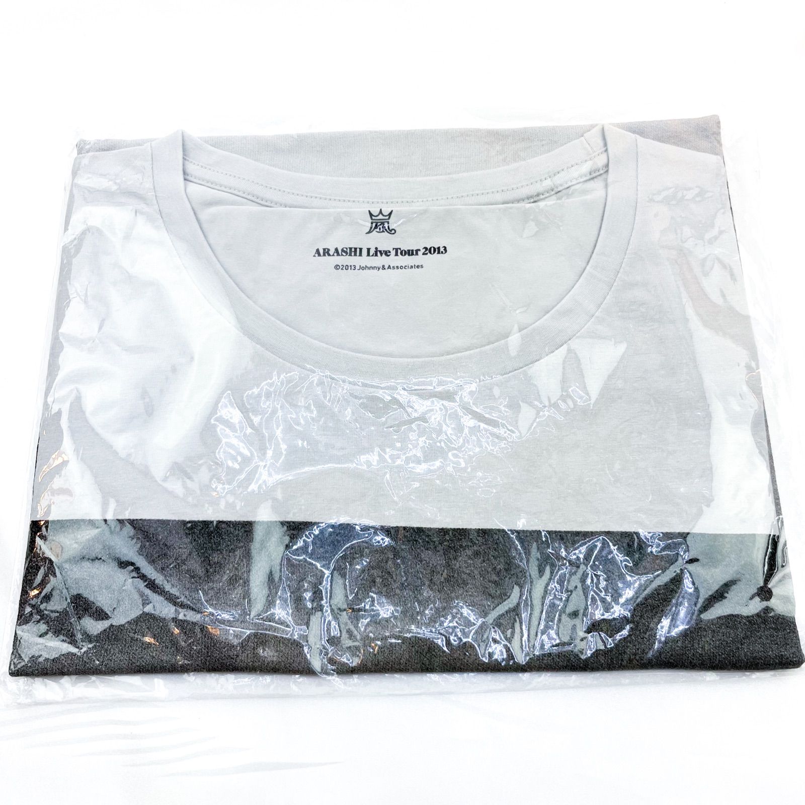 新品 未開封 嵐 Tシャツ グレー フリーサイズ 「ARASHI Live