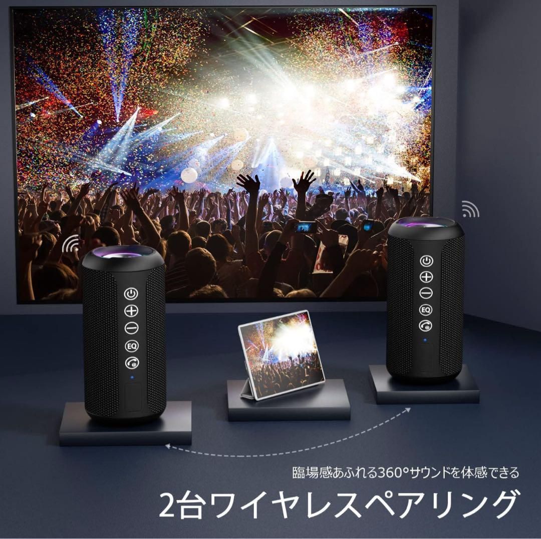 スピーカー 防水 ワイヤレス ポータブル スマホ お風呂 ペアリング 328