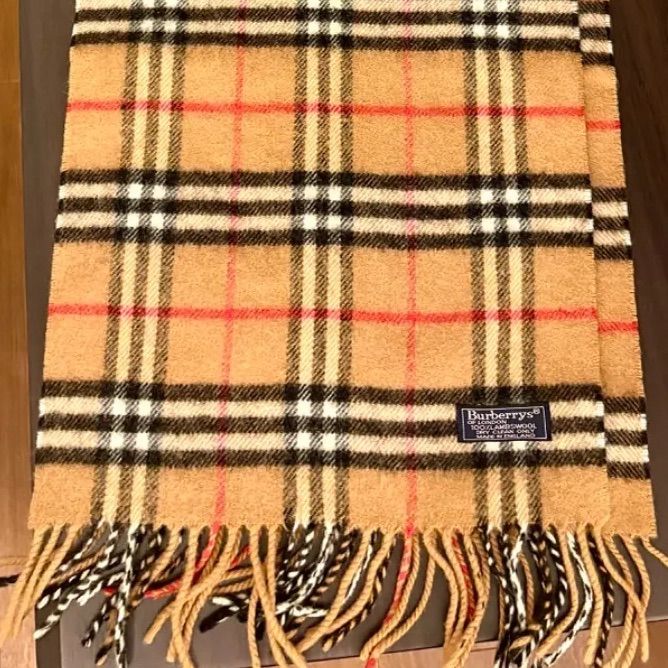 ラムウール バーバリー 英国製 マフラー ノバチェック BURBERRY