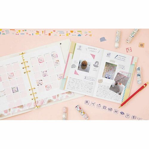 まとめ マークス マスキングテープ 水性ペンで書けるマスキングテープ ミシン目入り スリム 手帳デコ マステ マンスリー タイトル用 ブラシペイント MST-FA22-D ×20セット