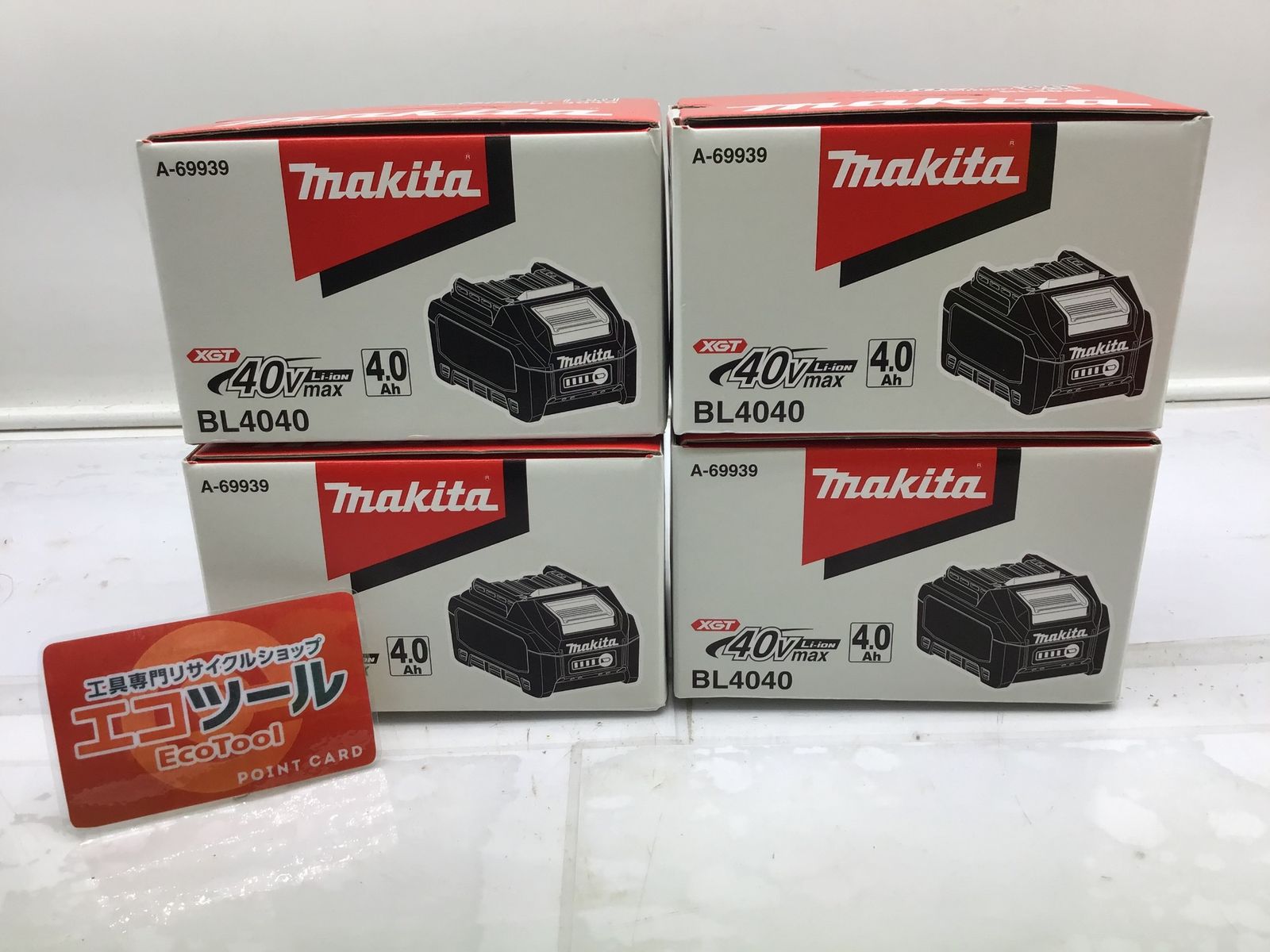 ♥ Makita|マキタ 40vmax4.0Ahバッテリー4個セット BL4040 ITFZET0I5HVY エコツール笠寺店 M02