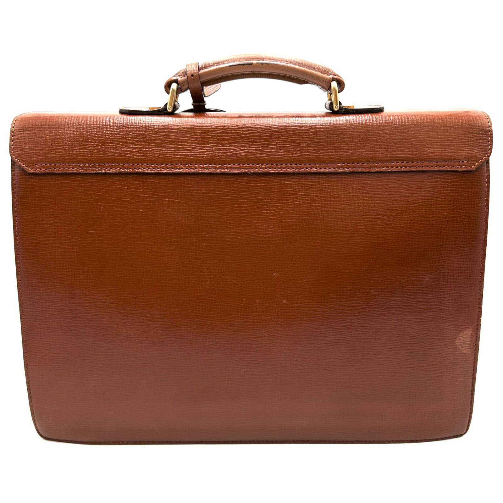美品】BURBERRY バーバリー ブリーフケース ビジネスバッグ レザー 茶