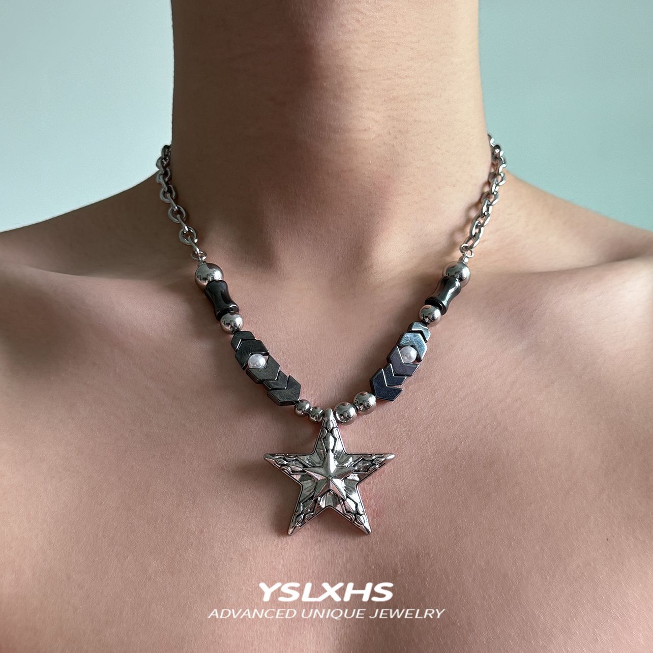 Y2K星モチーフネックレス メンズ レディース ゴシック パンク