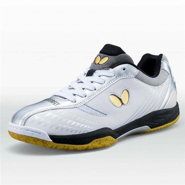 Butterfly バタフライ 卓球シューズ GIGU レゾライン ギグ ホワイト×シルバー 27.5 cm