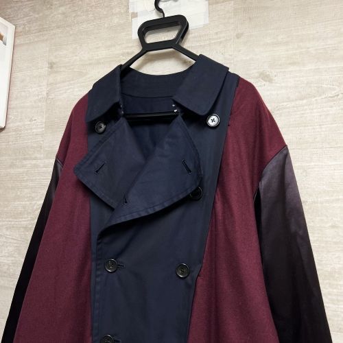 YOKE ヨーク YK20AW0237C-W 20AW REVERSIBLE TRENCH COAT トレンチコート size2  マルチカラー（ネイビー、レッド系、ブラウン） 【中目黒B1】 - メルカリ