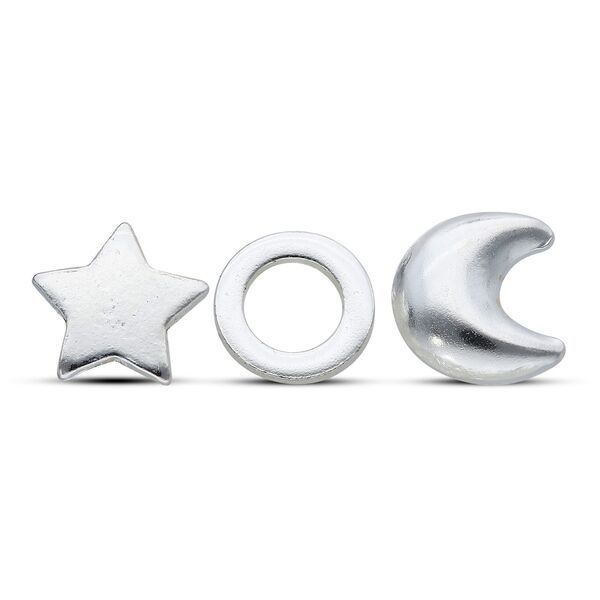 【送料無料】 ビー ユー レディース ピアス・イヤリング アクセサリー Sterling Silver Celestial 3 Piece Earring Set silver