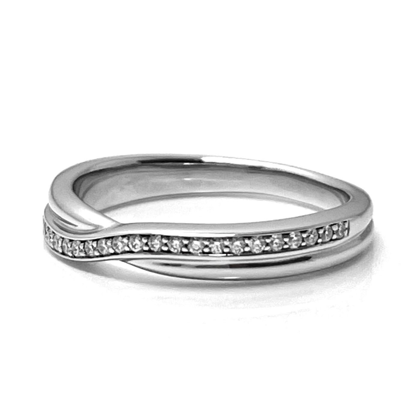 ハリーウィンストン トリスト ワンロウ ダイヤ リング 9号弱【22571